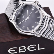 35mm ø - Flat EBEL Sport Classic Wave Men's Watch Date Quartz Ref. 9187142