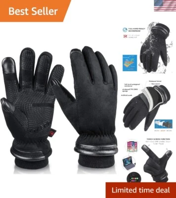 Waterproof Winter Gloves for Men & Women -30°F Touchscreen Cold-Proof Design - Image 1 of 4