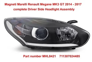 Magneti Marelli Renault Megane MK3 GT 2014 - 2017 Off Side Headlight MHL8421 - Picture 1 of 13