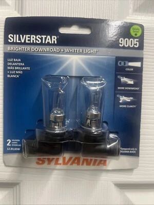 Sylvania 9005 SilverStar High Performance Halogen Headlight Pair Set 2 Bulbs - Image 1 of 4