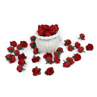  100 Pcs Bridal Bouquet Bling Decor Decorate Simulation Rose Craft Flower Party