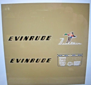 Evinrude 3 HP 1955 Ducktwin Decal Set --- Clear Vinyl .......................... - Picture 1 of 5