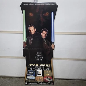 Playstation LucasArts Star Wars Episode 1 Phantom Menace PS1 Game Standee NOS - Picture 1 of 8
