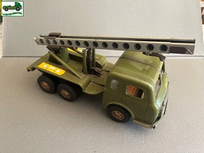 Altes Spielzeug LKW Blech Mechanismus Simca Cargo Militär Joustra Frankreich ... - Bild 1 von 4