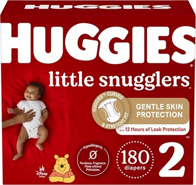 Pañales Huggies Little Snugglers, tamaño 2, *180 unidades* Foto 1 de 4
