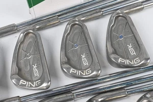 Ping ISI-K Irons / 4-PW+SW / Blue Dot / Stiff Flex Ping JZ Red Shafts - Picture 1 of 7