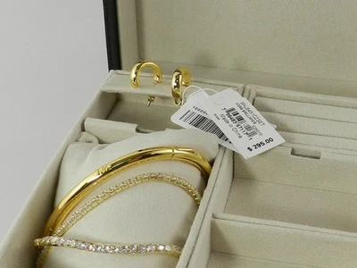 Michael Kors Oro 14K - Juego de pulsera y pendientes de latón chapado Foto 1 de 4