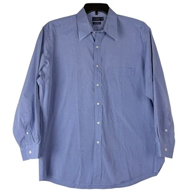 J Crew Button Down Dress Shirt 100% Cotton Long Sleeve Men Blue 16 1/2 32/33 - Image 1 of 4