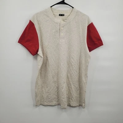 J. Peterman Short Sleeve Baseball Tee Top Shirt Men Size Large NWOT Henley - Image 1 of 4