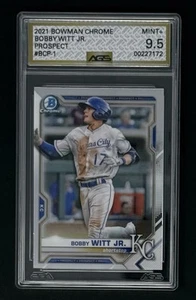 2021 Bowman Chrome Prospects Bobby Witt Jr #BCP-1 AGS 9.5 - Imagen 1 de 2