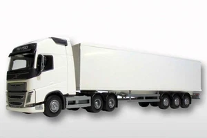 EMEK, VOLVO FH04 6x4 blanc avec remorque 3 Essieux, échelle 1/25, EMEK81232 - Picture 1 of 1