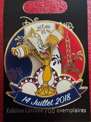 Prendedor Lumiere Disneyland París 14 de julio Día de la Bastilla 2017 LE 700 14 Juillet DLP Foto 1 de 4