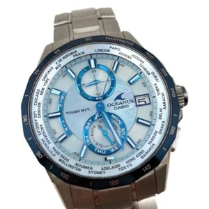 Casio Oceanus Manta OCW-S2000-2AJF Solar Watch Blue Dial Silver Trim - Picture 1 of 8