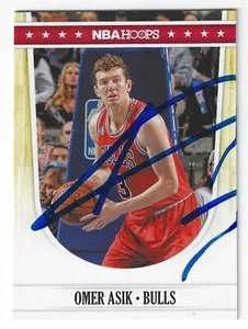 OMER ASIK CHICAGO BULLS SIGNED HOOPS CARD HOUSTON ROCKETS NEW ORLEANS PELICANS - Picture 1 of 1
