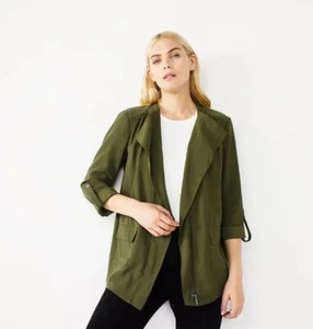 Womens Nine West Green Utility Jacket Coat Size Small NWT $60 - Picture 1 of 5