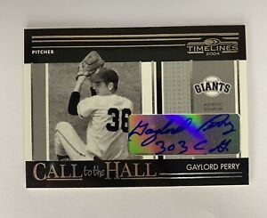 Gaylord Perry 2004 Donruss Timelines Call To The Ball Auto #CH-14 Giants HOF AU