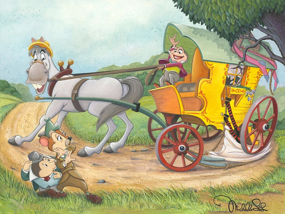 Ichabod Crane Disney Fine Art Michelle St. Laurent Signed Lt Ed 195 Wild Toad - Image 1 of 1