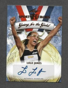 2013 LOLO JONES Leaf Sports Heroes Autograph Go For the Gold  GG-LLJ USA Hurdles