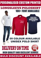 Personalised Custom Printed Polo Shirt UNEEK votre texte logo Unisexe Workwear Top