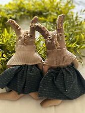 Primitive~Folk Art~Handmade Spring Bunny Easter Rabbit