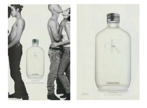 Publicité papier glacé + rabat - CK One de Calvin Klein recto verso - Picture 1 of 1