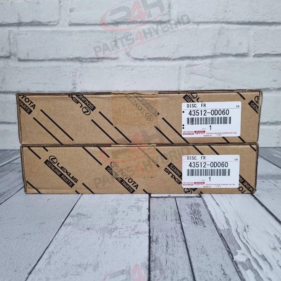 GENUINE TOYOTA YARIS FRONT BRAKE DISCS PAIR LEFT AND RIGHT 2005-2020 43512-0D060 - Изображение 1 из 1