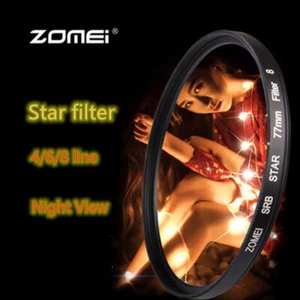 Zomei night view Pro Star Filter 4-Piont cross 40.5-82mm For Canon Nikon DSLR - Picture 1 of 22