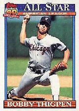 1991 O-Pee-Chee Baseball Card #396 Bobby Thigpen AS