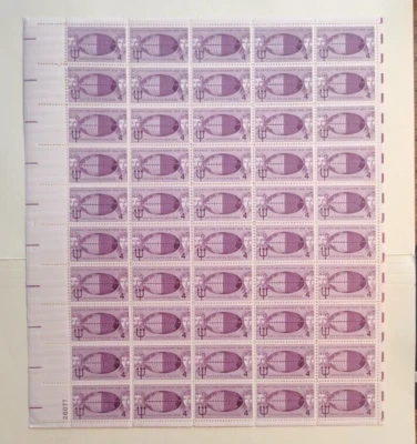 Scott #1112 - US  Sheet Of 50 - Atlantic Cable - MNH - 1958 - Image 1 of 2