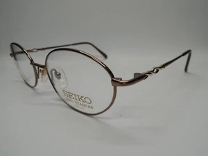NEW SEIKO Japan TO52 Oval Wire Titanium Rose Gold Classic Fashion Eyeglasses - Bild 1 von 12