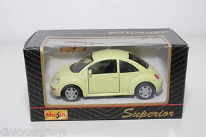 MAISTO SUPERIOR VW VOLKSWAGEN NUEVO ESCARABAJO KAFER AMARILLO CLARO COMO NUEV... - Imagen 1 de 1