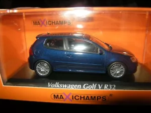 1:43 Maxichamps VW Golf V R32 2005 azul/azul en embalaje original - Imagen 1 de 1