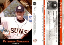 Petersen Benjamin 2002 MultiAd Hagerstown Suns #3 Card *AutographDen*