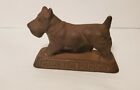VINTAGE SCOTTY DOG CAST IRON SCOTTIE PAPERWEIGHT ADVERTISING HAMILTON FOUNDRY OH