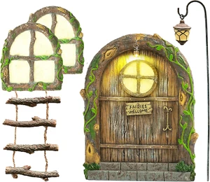Fairy Doors Trees Door Garden House Kit Decor Accessories Outdoor Kit Gnome - Picture 1 of 1