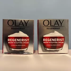 LOT OF 2: Olay Regenerist Micro-Sculpting Cream Moisturizer (1.7 oz) Ships Free! - Picture 1 of 4