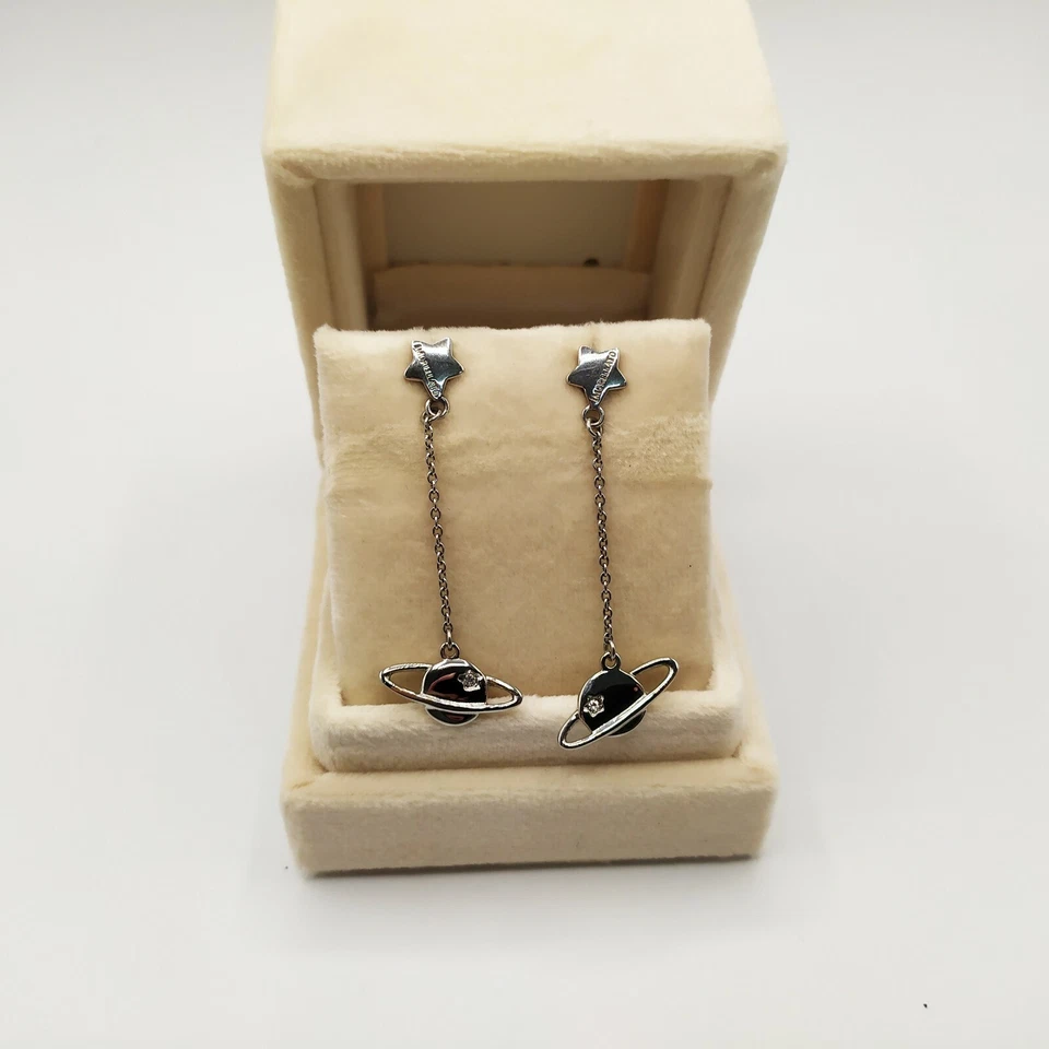 Orecchini da donna in acciaio Morellato pianeti pendenti e cristalli bianchi - Immagine 1 di 1