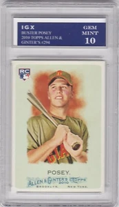 BUSTER POSEY ROOKIE CARD 2010 Allen & Ginter RC Giants GEM MINT 10 Baseball HOT! - Picture 1 of 1
