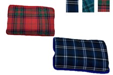 2Pz Borsa acqua calda elettrica con tasche scaldamani piedi letto scozzese