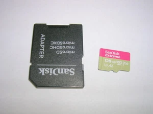 SanDisk 128gb Micro SD Card w/ Adaptor b - Zdjęcie 1 z 1