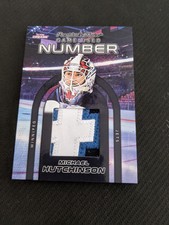 2022 PRESIDENTS CHOICE IN THE CREASE MICHAEL HUTCHINSON #ed 3/10 NUMBER PATCH