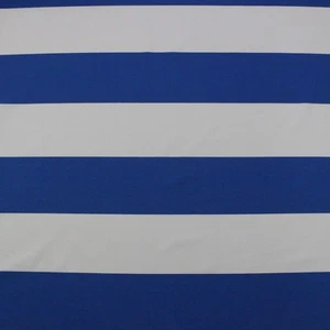 PREMIER PRINTS CABANA COBALT BLUE RAILROADED STRIPE COTTON FABRIC BY YARD 54"W - Picture 1 of 4