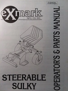 Exmark Commercial Walk-Behind Lawn Mower Steerable Sulky Owner & Parts Manual - Picture 1 of 1