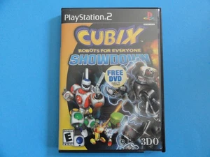 PS2 CUBIX ROBOTS PARA TODOS CUBIERTA SHOWDOWN EN ESTUCHE DE JUEGO BLOCKBUSTER SIN JUEGO - Imagen 1 de 4