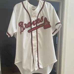 Vintage Atlanta Braves Wilson Grey Baseball Jersey #46 Size 56 - Picture 1 of 5