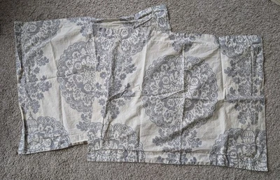 Pottery Barn pillow sham jacquard medallion gray standard cotton set 2 - Image 1 of 4