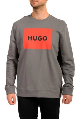 Hugo Boss Hombre "Duragol222" Gris Logo Gráfico Cuello Redondo Sudadera US XL IT 54 Foto 1 de 4
