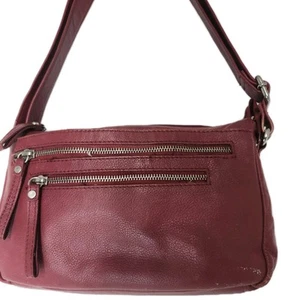 Great American Leather Works   Shoulder Crossbody Bag Purse Burgundy Medium Size - Picture 1 of 11