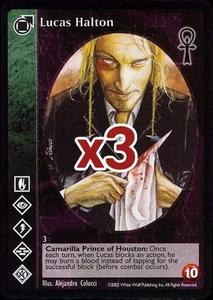 Lot of 3 cards: Lucas Halton [CE set] - VTES card - Imagen 1 de 2