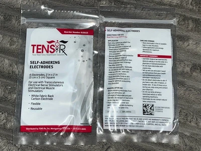 TENS Rx, Self-Adhering Electrodes 2x2, Two 10-packs (4 per pack) - Image 1 of 4